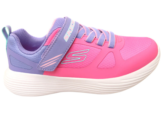 Skechers Kids Girls Go Run 400 V2 Trace Track Shoes Pink Lavender