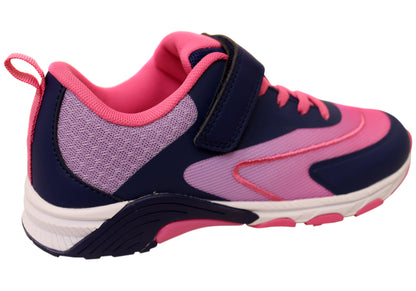 Harrison Nifty Kids Girls Adjustable Strap Athletic Shoes Navy Lilac