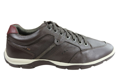 Ferricelli Ralph Mens Leather Lace Up Casual Shoes Made In Brazil