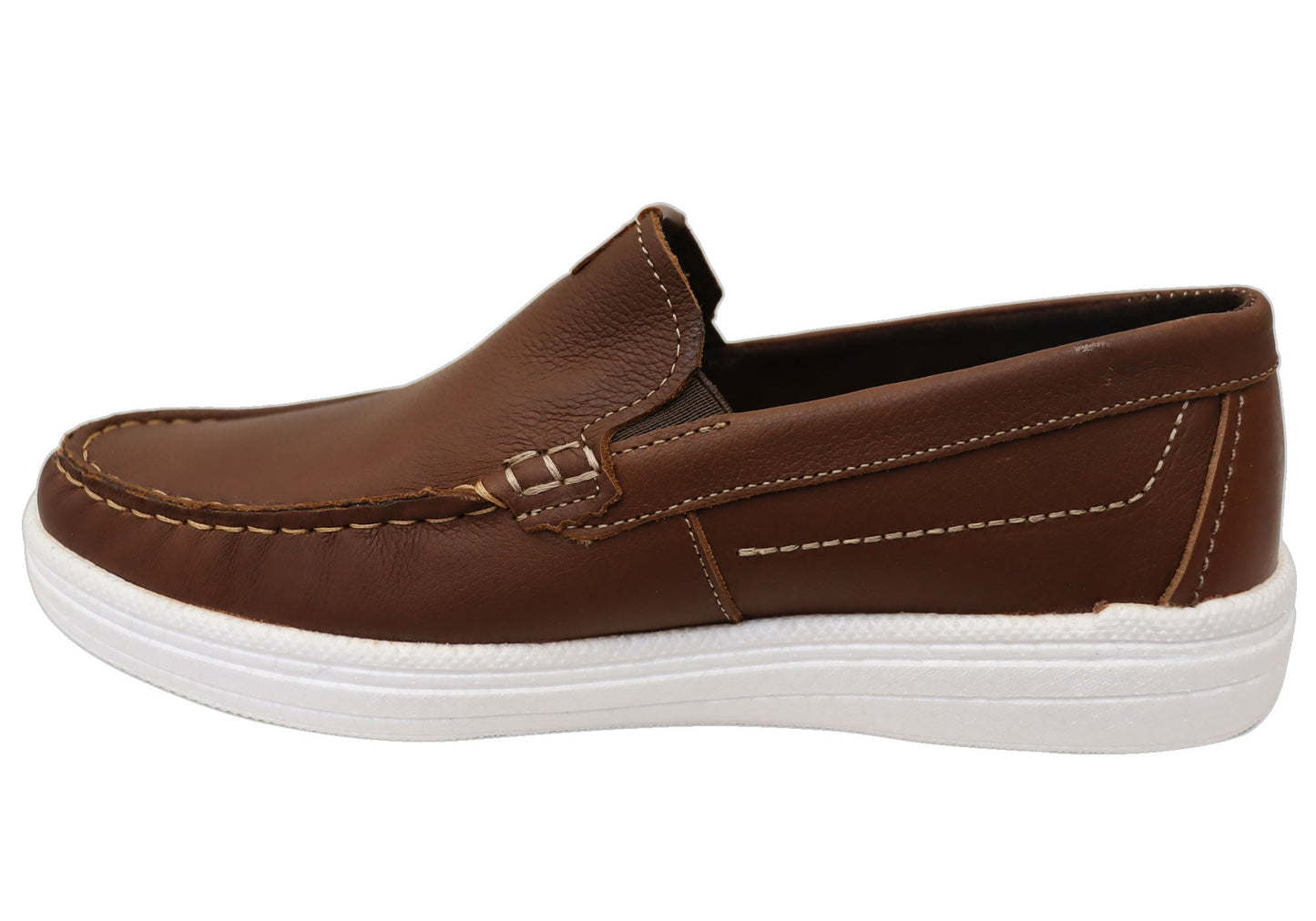 Pegada Renzo Mens Leather Comfort Casual Slip On Shoes Made In Brazil