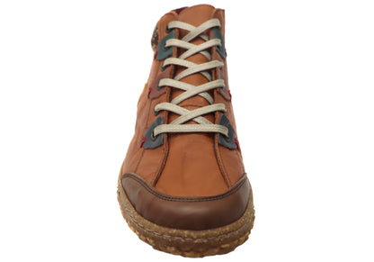 Cabello Comfort 6771-303 Womens European Comfort Leather Ankle Boots