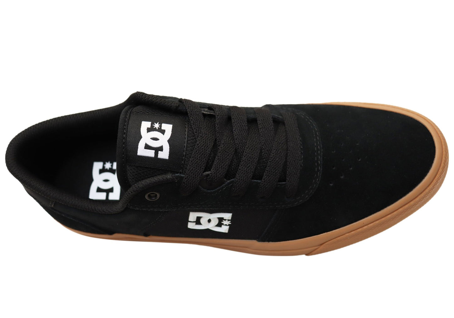 DC Shoes Mens Comfortable Teknic Leather Lace Up Shoes Black Gum