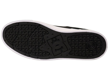 DC Shoes Mens Comfortable Teknic Leather Lace Up Shoes Black White