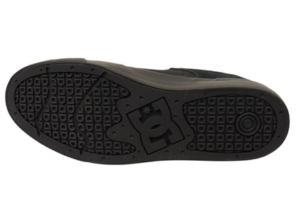 DC Shoes Mens Comfort Teknic Leather Lace Up Shoes Black Black Black