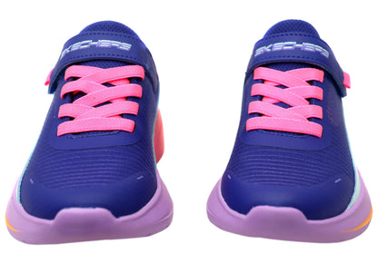 Skechers Kids Girls Wave 92 Imara Lite Comfortable Shoes Navy Multi