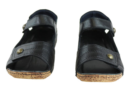 Cabello Comfort Mali Womens Leather Comfort Sandals Made In Turkey