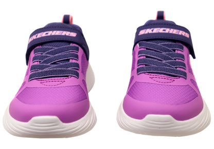 Skechers Kids Girls Go Run 400 V2 Trace Track Shoes Purple Blue