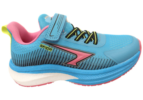 Sfida Zephyr Kids Girls Comfortable Adjustable Strap Athletic Shoes