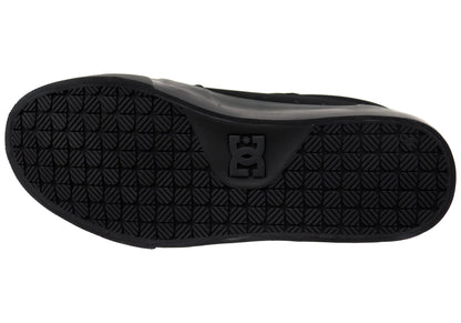 DC Shoes Mens Comfortable Leather Anvil Lace Up Shoes Black Black