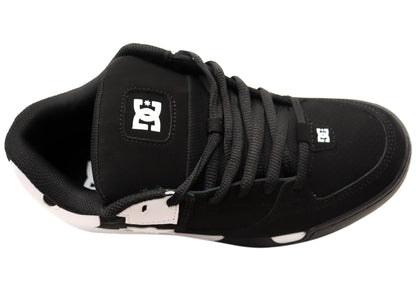 DC Shoes Mens Comfortable Leather DC Command Shoes Black White