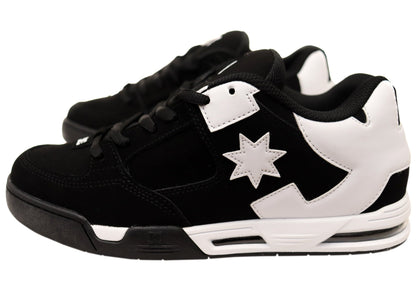 DC Shoes Mens Comfortable Leather DC Command Shoes Black White