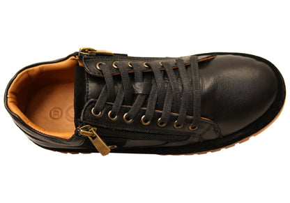 Cabello Comfort Wren Womens Leather Wide Fit Leather Casual Shoes