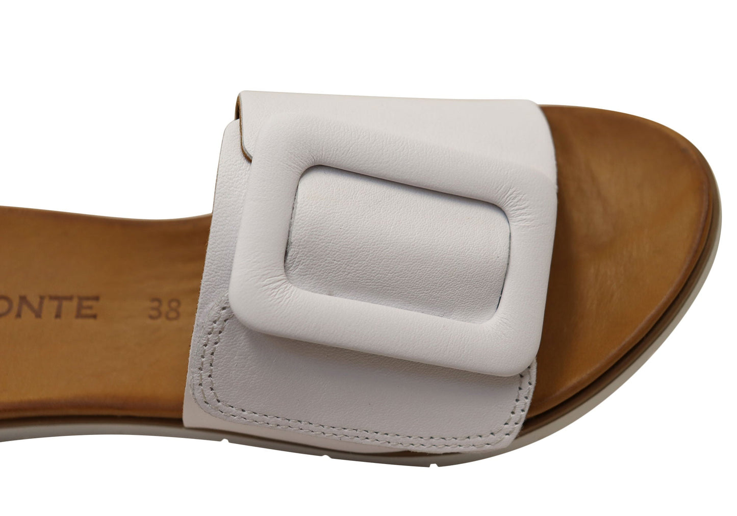 Orizonte Lunaluxe Womens Comfortable European Leather Slides Sandals