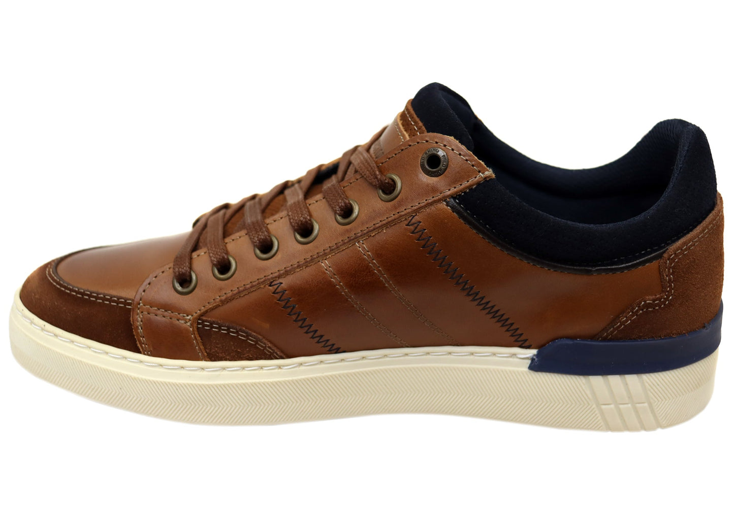 Wild Rhino Blast Mens Comfortable Leather Lace Up Casual Shoes