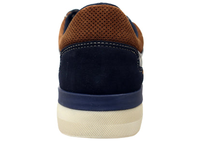 Wild Rhino Blast Mens Comfortable Leather Lace Up Casual Shoes