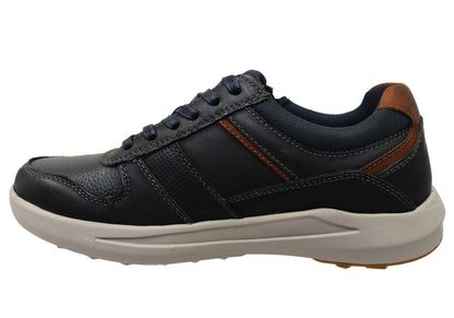 Explorer Mark Mens Comfortable Leather Lace Up Casual Shoes