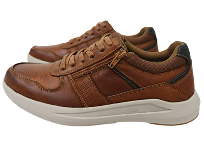 Explorer Mark Mens Comfortable Leather Lace Up Casual Shoes