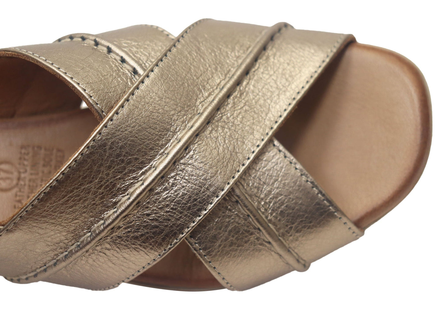 Orizonte Bellalease Womens Comfort European Leather Low Heel Sandals