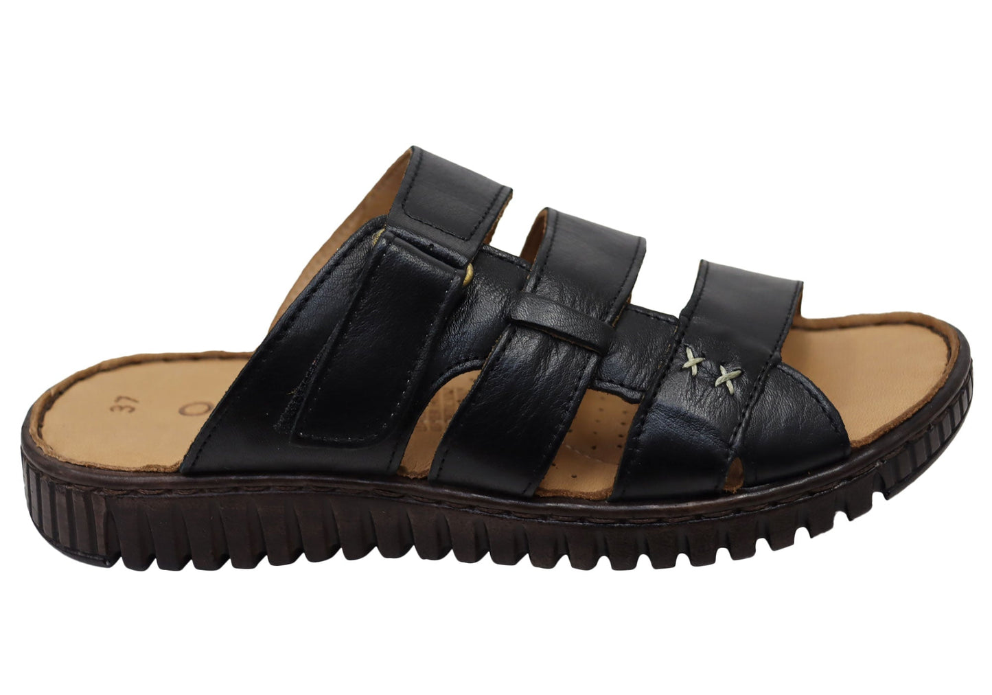 Orizonte Willowflex Womens Comfortable European Leather Slides Sandals