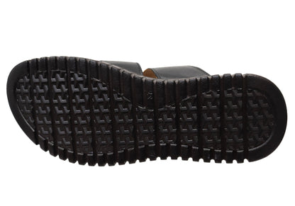 Orizonte Willowflex Womens Comfortable European Leather Slides Sandals