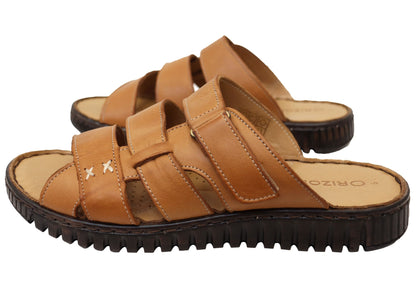 Orizonte Willowflex Womens Comfortable European Leather Slides Sandals