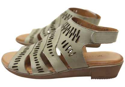 Orizonte Mellowmarch Womens Comfort European Leather Wedge Sandals