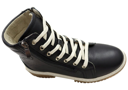 Cabello Comfort Petra Womens European Comfortable Leather Boots