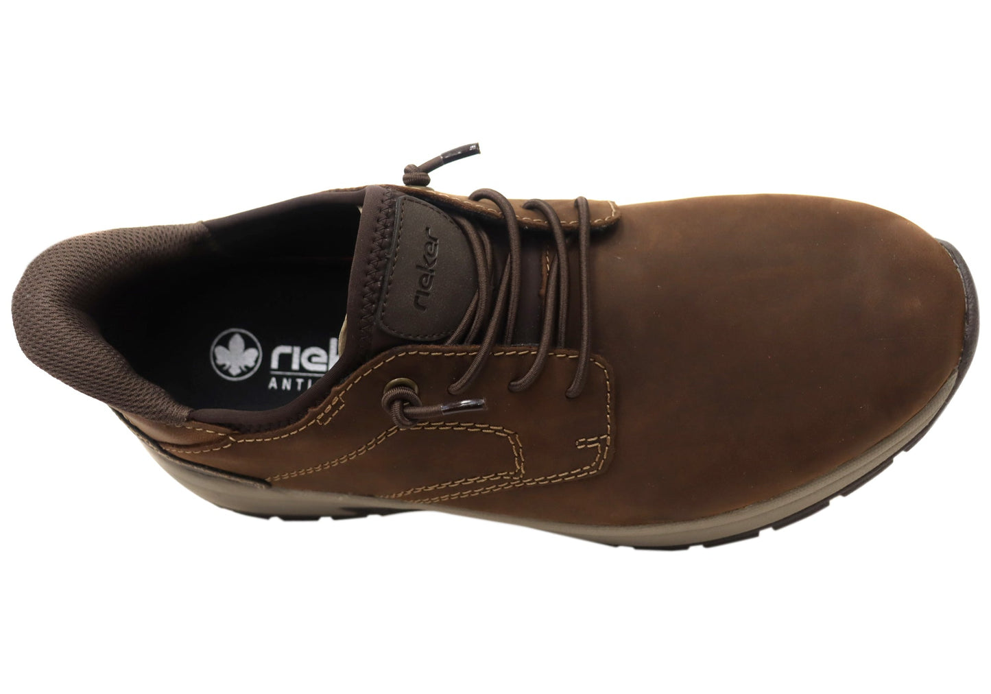 Rieker Mens 11050 Comfortable Leather Extra Wide Fit Slip On Shoes