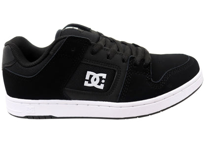 DC Shoes Mens Manteca 4 Comfortable Leather Lace Up Shoes Black White
