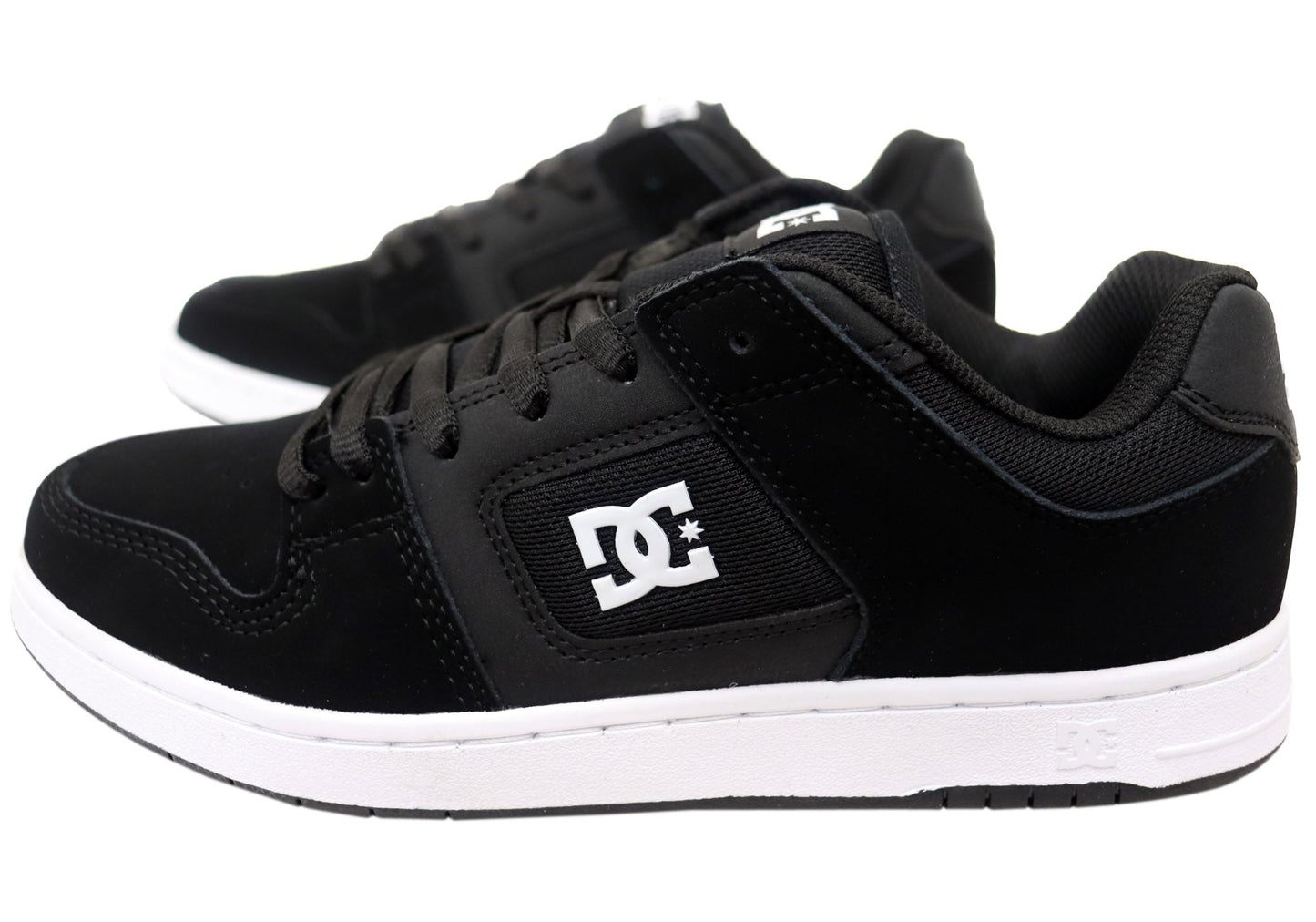 DC Shoes Mens Manteca 4 Comfortable Leather Lace Up Shoes Black White