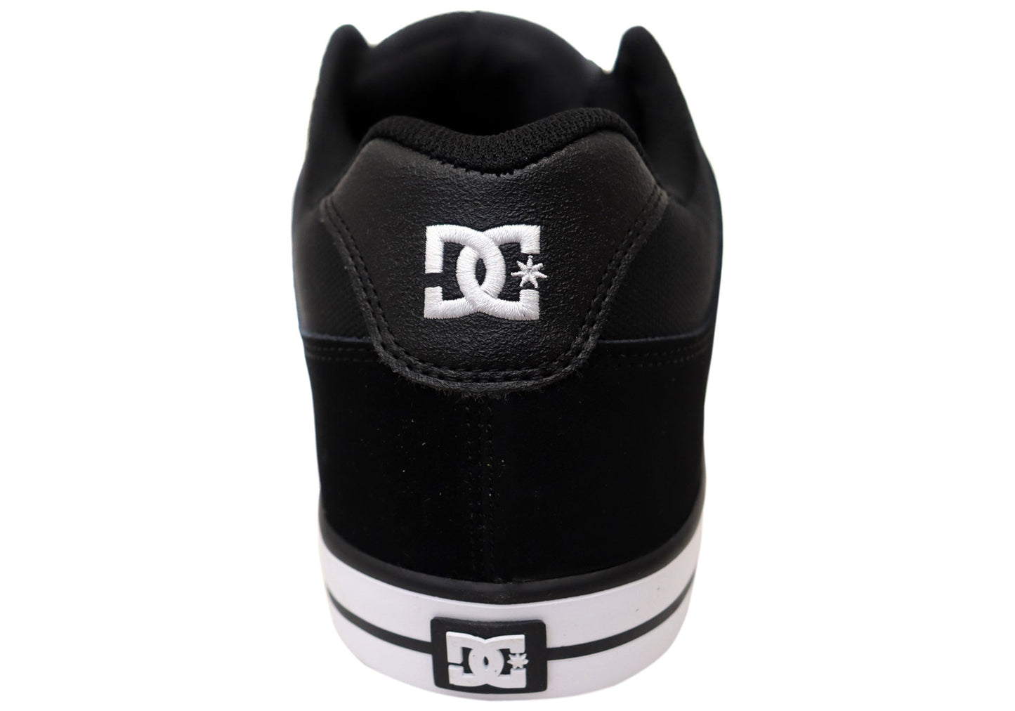 DC Shoes Mens Pure Comfortable Leather Shoes Black Black White