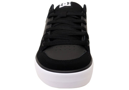 DC Shoes Mens Pure Comfortable Leather Shoes Black Black White