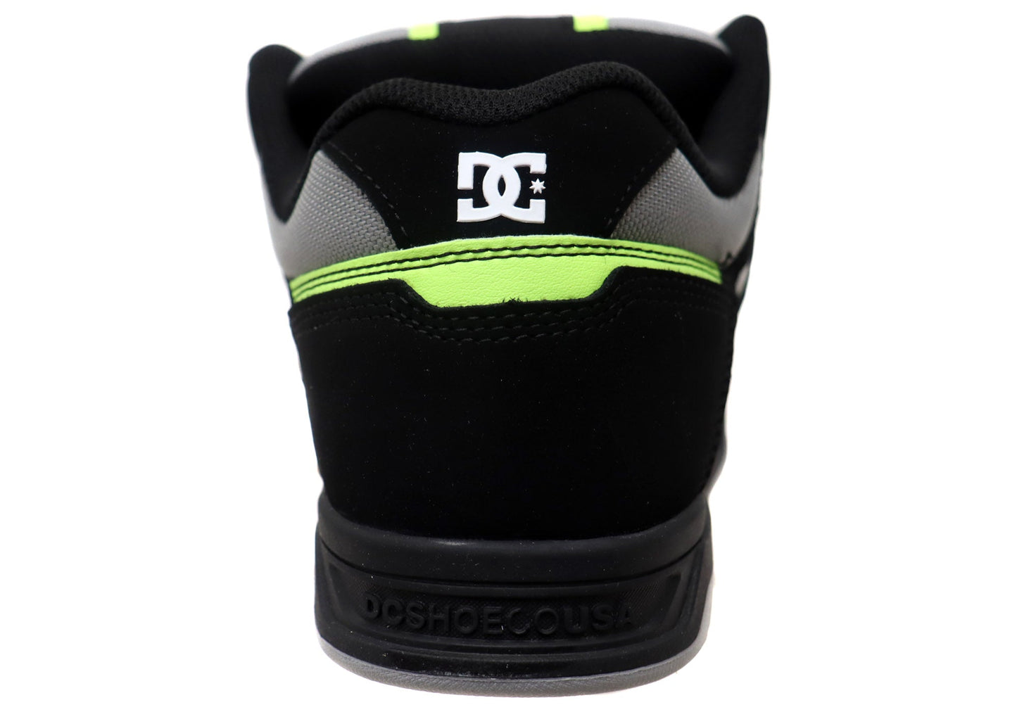 DC Shoes Mens Stag Comfortable Leather Lace Up Shoes Black Grey Green