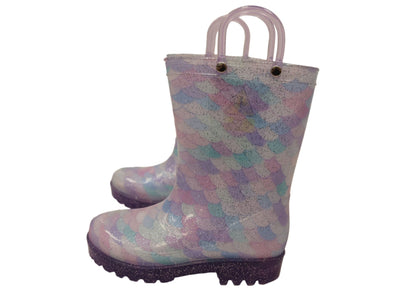 Jellies Mermaid Lights Baby Toddler Kids Girls Light Up Gumboots