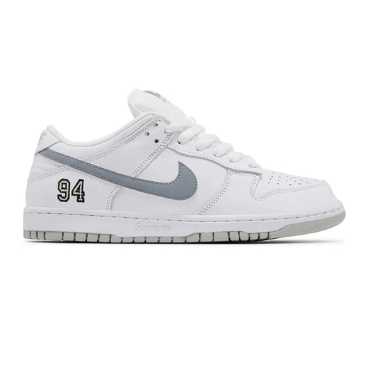 Nike SB Dunk Low Supreme 94 'White Metallic Silver' (2025)