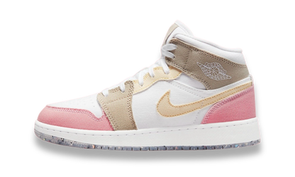 Jordan 1 Mid SE Pastel Vivid Green Grind (GS)