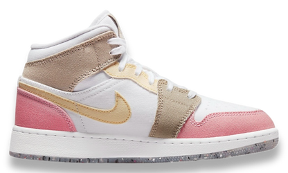 Jordan 1 Mid SE Pastel Vivid Green Grind (GS)
