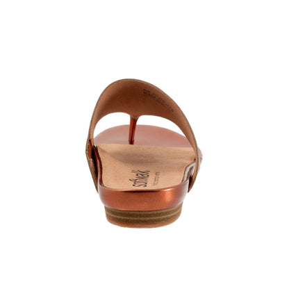 Softwalk Chandler S2306-275 Womens Brown Leather Thong Sandals Shoes