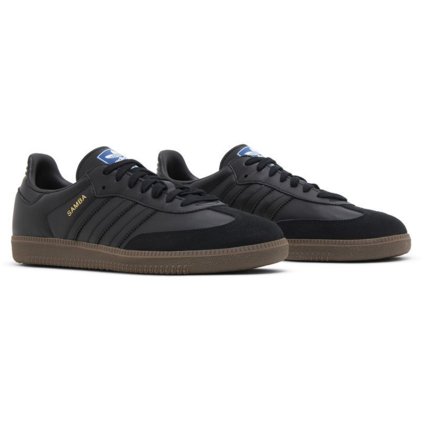 Adidas Originals Men's Samba OG Sneakers, Core Black / Core Black / Gum, IE3438