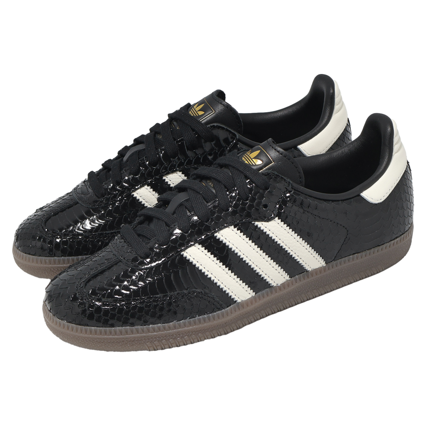 Adidas Originals Women's Black Snakeskin Samba OG Sneakers, IH9015
