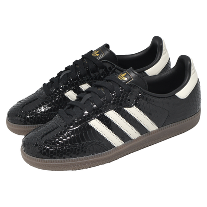 Adidas Originals Women's Black Snakeskin Samba OG Sneakers, IH9015