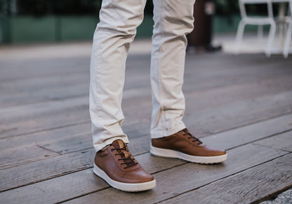 ECCO Mens Byway Comfortable Leather Casual Lace Up Shoes
