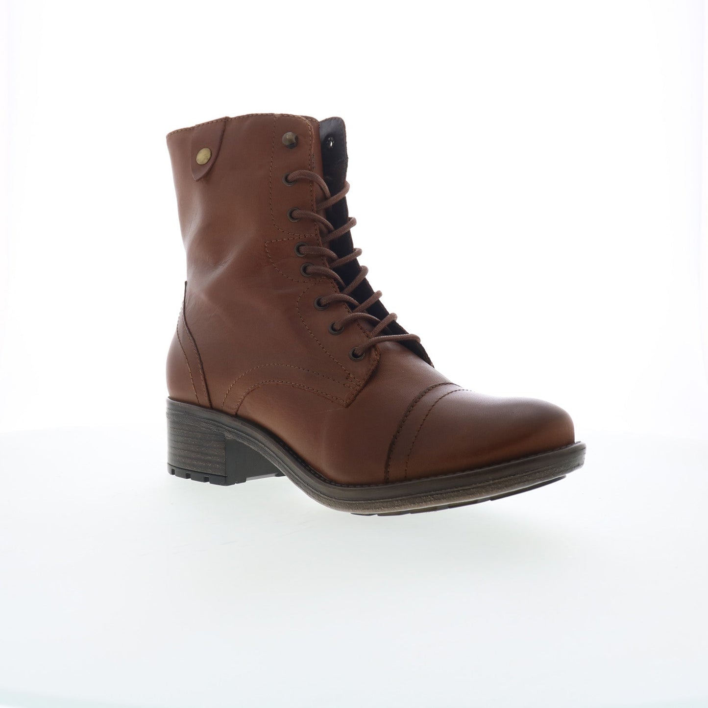 Miz Mooz Calla Womens Brown Leather Zipper Casual Dress Boots