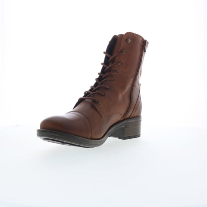 Miz Mooz Calla Womens Brown Leather Zipper Casual Dress Boots