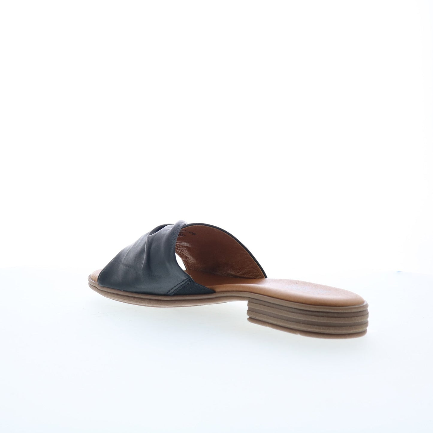 Miz Mooz Daisey Womens Black Leather Slip On Slides Sandals Shoes