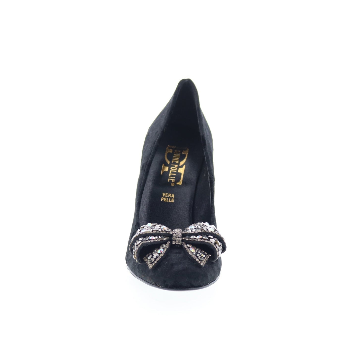Divine Follie Divine Follie17 Womens Black Synthetic Pumps Heels Shoes