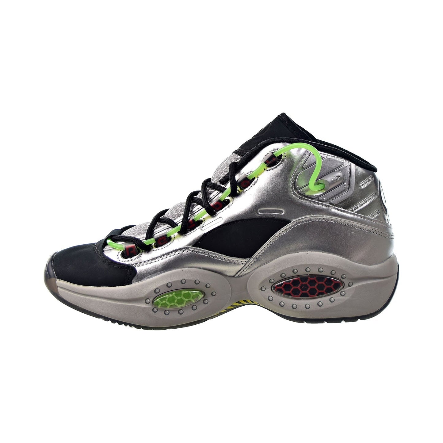 Reebok Question Mid "Minions Gru's Lab" Men's Shoes Silver Metallic-Black