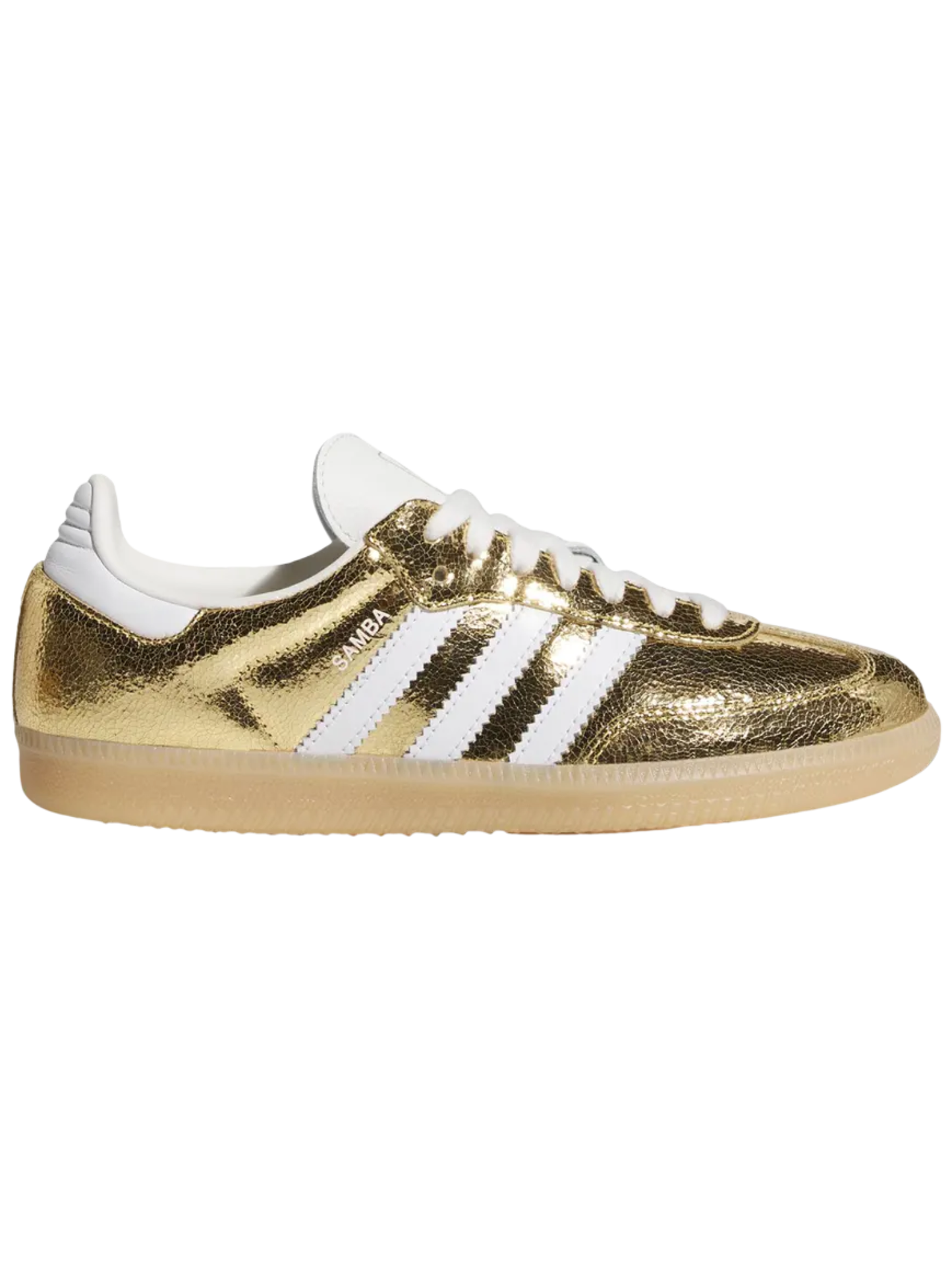 Adidas Originals Women's Samba OG "Cracked Metallic Gold" Sneakers, KI5719