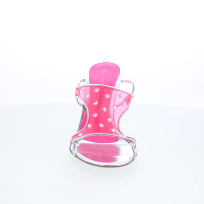 Guido Sgariglia GS2 Womens Pink Synthetic Slip On Mules Heels Shoes
