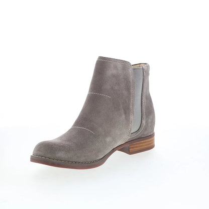 Spenco Ivy Boot Dove SP1043DOV Womens Gray Wide Suede Ankle & Booties Boots
